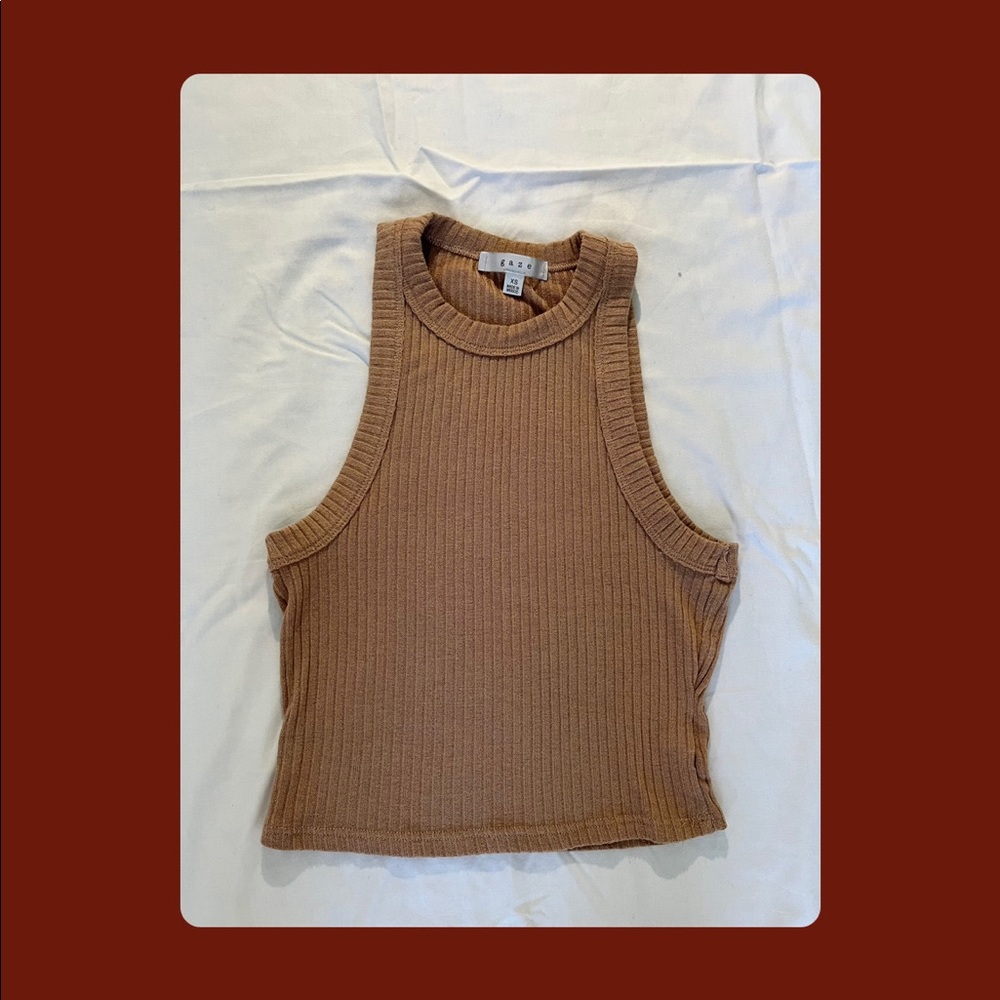 Marshall’s brown high neck crop top